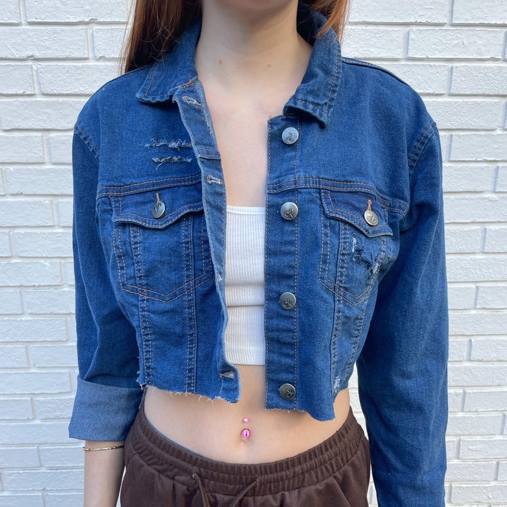 Calvin Klein cropped jean jacket